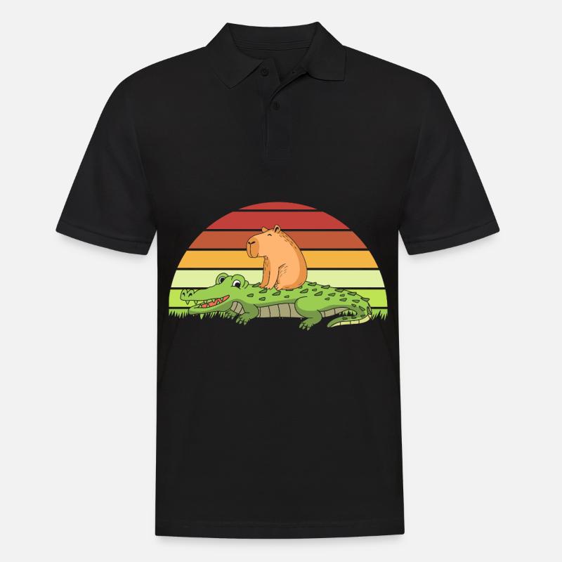 Capibara Capybara - Männer Poloshirt - Schwarz