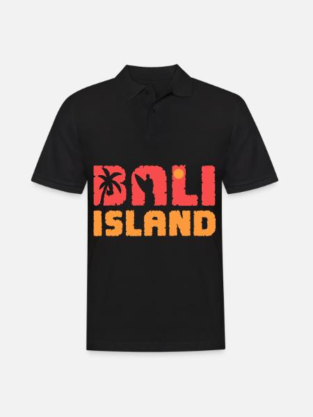 Surf de surf de surf surfergirl Bali Surf surf - Polo Homme - noir