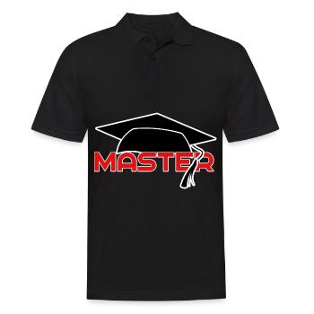 teacher master - Männer Poloshirt - Schwarz - Vorne - Kai (181cm)
