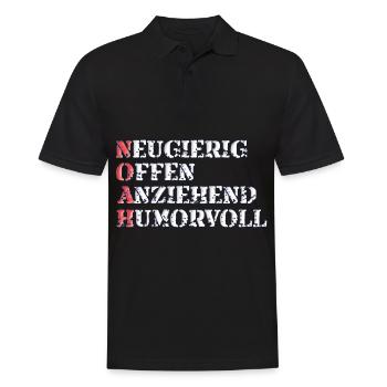 noah - Männer Poloshirt - Schwarz - Vorne - Kai (181cm)