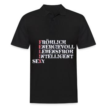 felix - Männer Poloshirt - Schwarz - Vorne - Kai (181cm)
