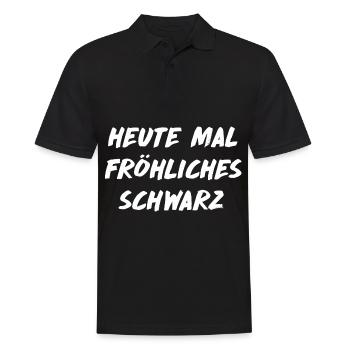 Heute mal fröhliches schwarz - Männer Poloshirt - Schwarz - Vorne - Kai (181cm)