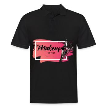 Make Up Artist Lipstick Cosmetologist Beauty - Men's Polo Shirt - black - Front - Kai (181cm)