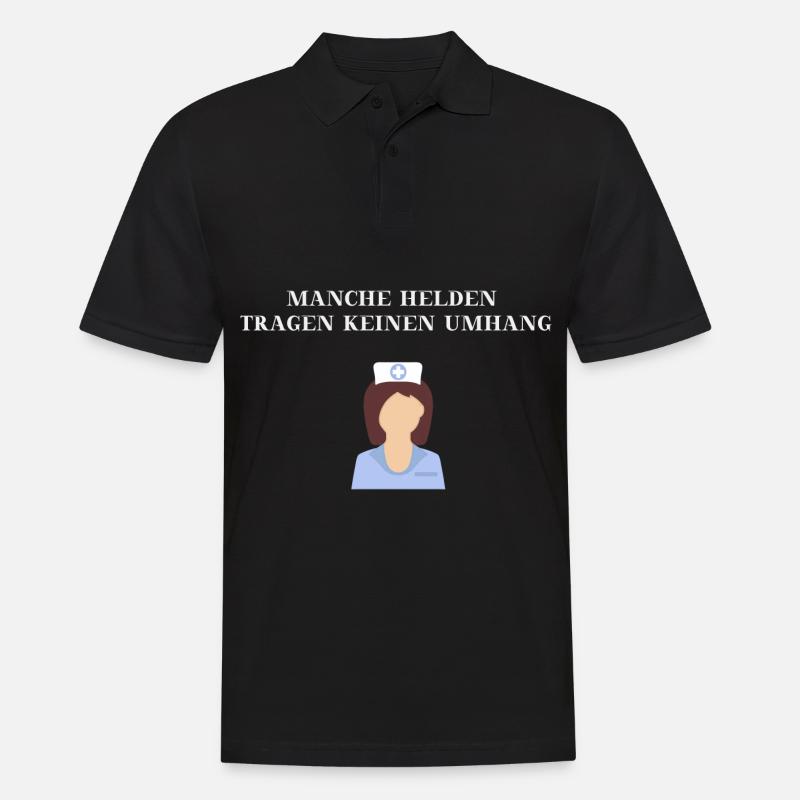 Krankenschwester Heldin Geschenkidee - Männer Poloshirt - Schwarz