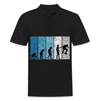 Skateboarder Skateboard Skater Evolution Skateing - Männer Poloshirt - Schwarz - Vorne - Kai (181cm)