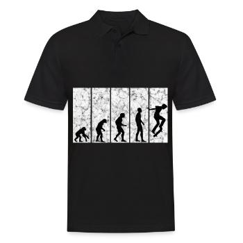 Evolution Skateboarder Skateboard Skater Skate - Männer Poloshirt - Schwarz - Vorne - Kai (181cm)