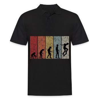 Evolution Skateboarder Skateboard Skater Skate - Männer Poloshirt - Schwarz - Vorne - Kai (181cm)