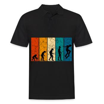 Evolution Skateboarder Skateboard Skater Skate - Männer Poloshirt - Schwarz - Vorne - Kai (181cm)