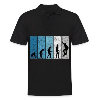 Evolution Skateboarder Skateboard Skater Skate - Männer Poloshirt - Schwarz - Vorne - Kai (181cm)