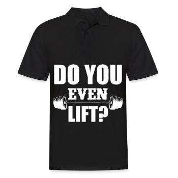 Can you lift at all? - Men's Polo Shirt - black - Front - Kai (181cm)