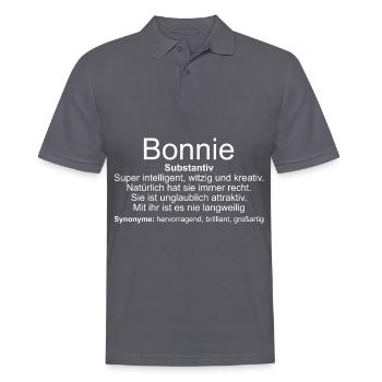 Name Definition Bonnie - Männer Poloshirt - Anthrazit - Vorne - Nico (186cm)
