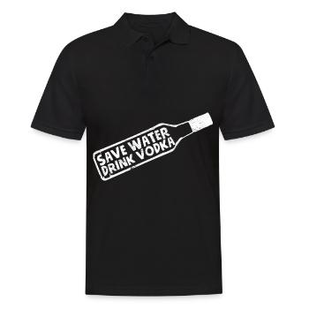 Vodka Wodka - Männer Poloshirt - Schwarz - Vorne - Kai (181cm)