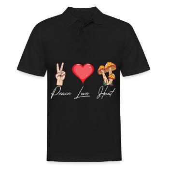Cueilleurs de champignons et amis champignons - Polo Homme - noir - Devant - Kai (181cm)