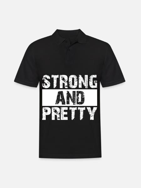 Strong and beautiful - Men's Polo Shirt - black