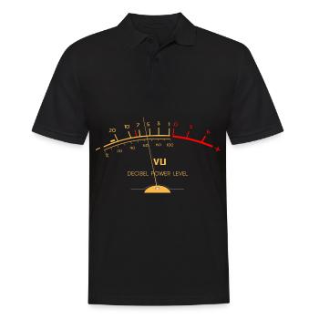 VU Meter Vintage Hi-Fi Stereo Analog Sound Engineering - Men's Polo Shirt - black - Front - Kai (181cm)
