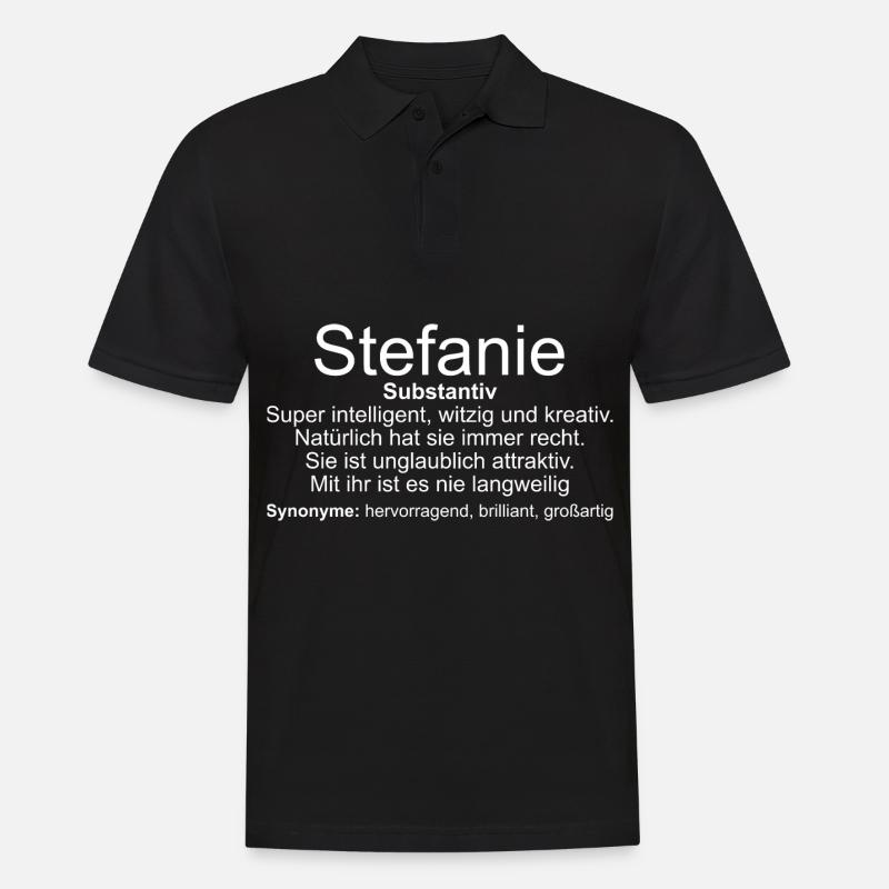 Name Definition Stefanie - Männer Poloshirt - Schwarz