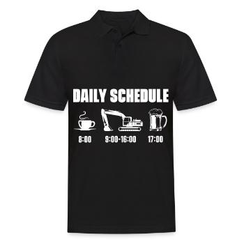 Bagger Baggerfahrer Baggerführer - Männer Poloshirt - Schwarz - Vorne - Kai (181cm)