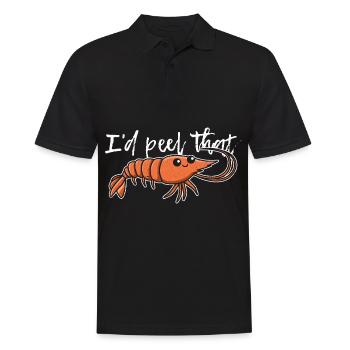 Ich würde dieses Design für einen - Männer Poloshirt - Schwarz - Vorne - Kai (181cm)