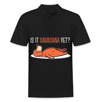 Savasana Méditation Méditer Yoga Yogi - Polo Homme - noir - Devant - Kai (181cm)