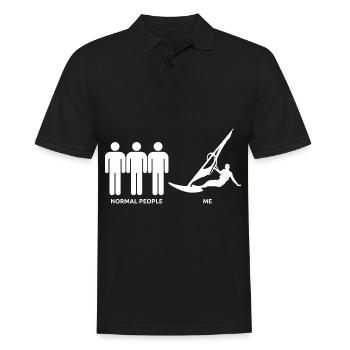 Windsurfer Surfen Windsurfen Lustig Windsurfing - Männer Poloshirt - Schwarz - Vorne - Kai (181cm)
