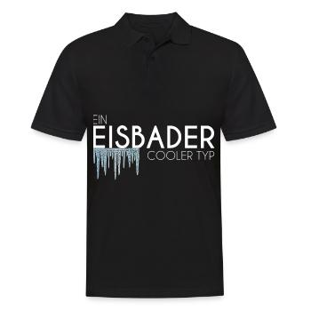 Eisbaden - Männer Poloshirt - Schwarz - Vorne - Kai (181cm)