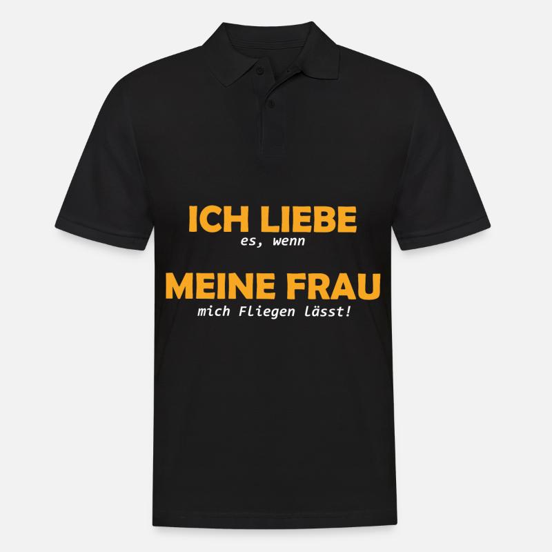 Fliegen Spruch Geschenk - Männer Poloshirt - Schwarz