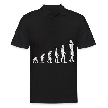 Basket-ball basket-ball basketteur rétro - Polo Homme - noir - Devant - Kai (181cm)