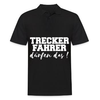 Treckerfahrer Dürfen Das! Trecker Trekker Landwirt - Männer Poloshirt - Schwarz - Vorne - Kai (181cm)