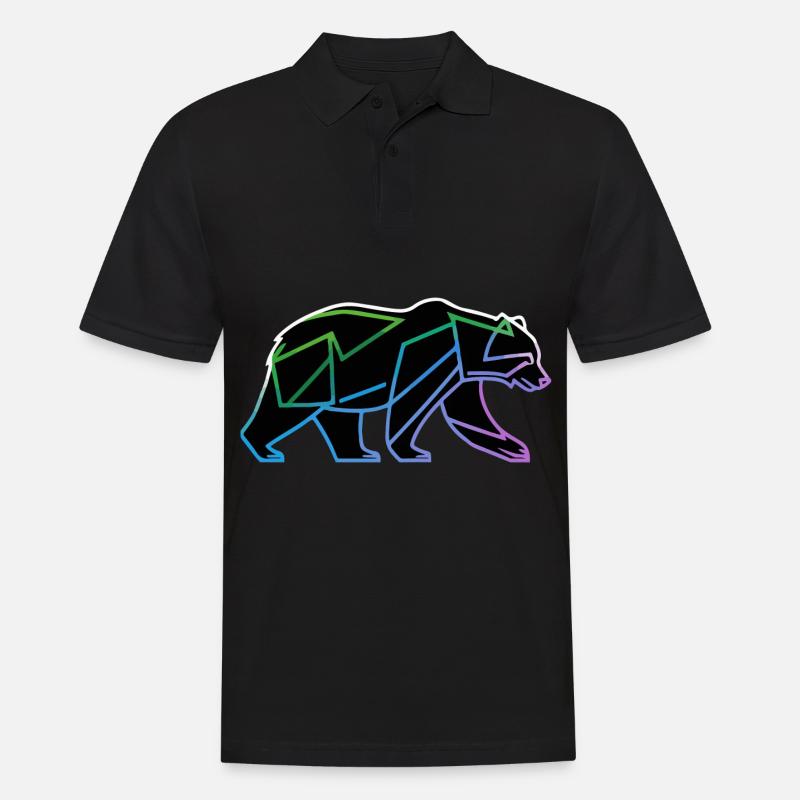 Polygone d’ours - Polo Homme - noir