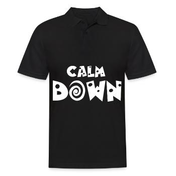 Relaxation and relaxation. Just Calm Down - Men's Polo Shirt - black - Front - Kai (181cm)