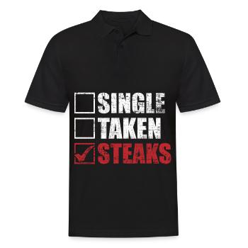 Steak Meat - Men's Polo Shirt - black - Front - Kai (181cm)