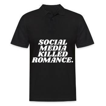 Social Media Killed Romance - Männer Poloshirt - Schwarz - Vorne - Kai (181cm)