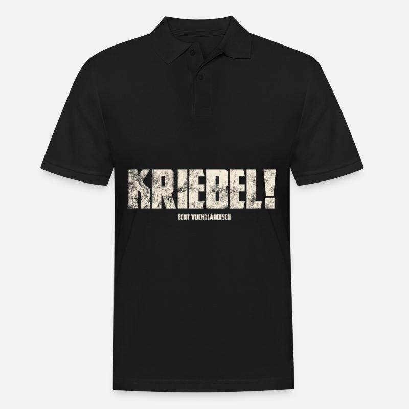 Kriebel! Original Vogtländisch - Männer Poloshirt - Schwarz