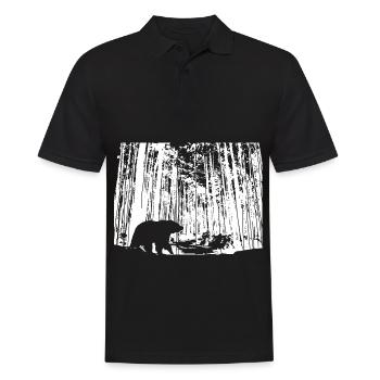 Arbres - Ours - (2) - Polo Homme - noir - Devant - Kai (181cm)