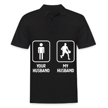 Dein Ehemann Mein Ehemann - Basketball - - Männer Poloshirt - Schwarz - Vorne - Kai (181cm)