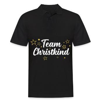 Team Christkind - Männer Poloshirt - Schwarz - Vorne - Kai (181cm)