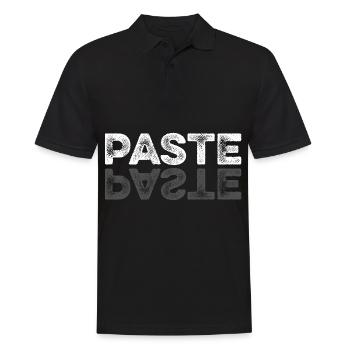 Paste Design für eineiige Zwillinge - Männer Poloshirt - Schwarz - Vorne - Kai (181cm)