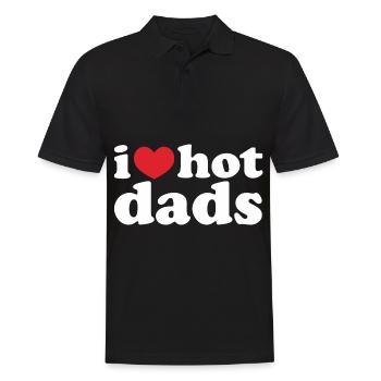 i love hot dads - Men's Polo Shirt - black - Front - Kai (181cm)