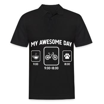 Ma belle journée - Patte de chien - E-Bike - - Polo Homme - noir - Devant - Kai (181cm)