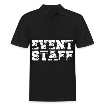 Event Party Planner Staff Eventpersonal Back - Männer Poloshirt - Schwarz - Vorne - Kai (181cm)