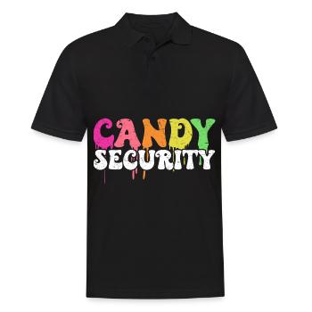Candy Security Halloween Costume Parents Funny - Men's Polo Shirt - black - Front - Kai (181cm)