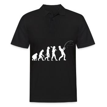 Angler Evolution - Männer Poloshirt - Schwarz - Vorne - Kai (181cm)
