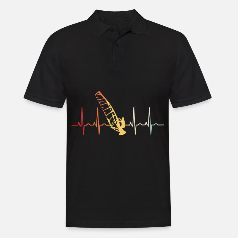 Planche à voile ECG Windsurfer Windsurfing - Polo Homme - noir