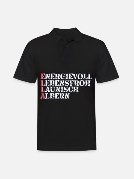 ella - Männer Poloshirt - Schwarz