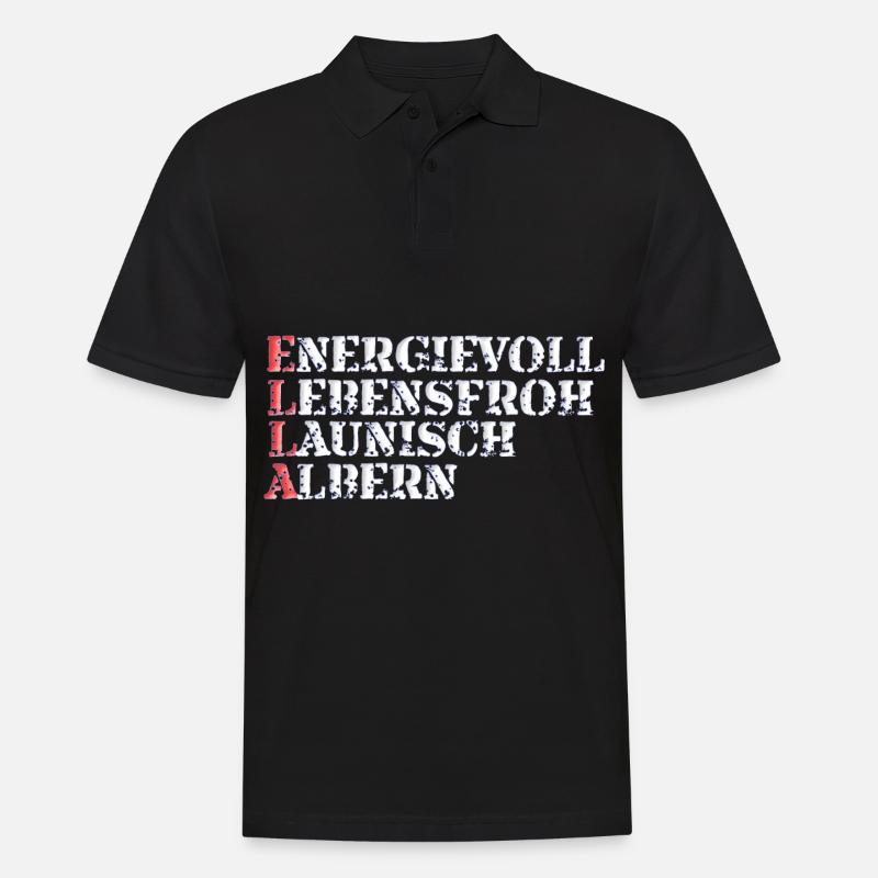 ella - Männer Poloshirt - Schwarz