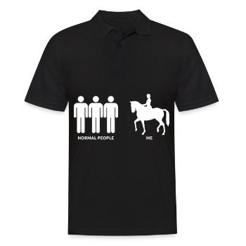 Dressage Cavalier de dressage Cheval d’équitation - Polo Homme - noir - Devant - Kai (181cm)