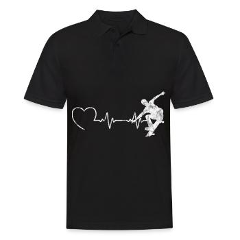 Skateboarder Skateboard Skater Skate Skateing ECG - Polo Homme - noir - Devant - Kai (181cm)