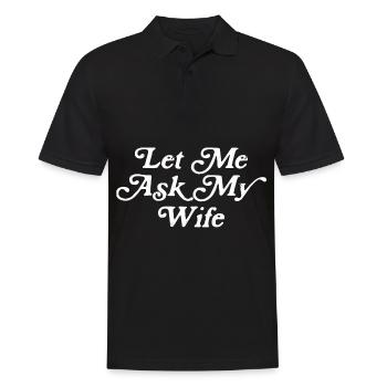 Permettez-moi de demander à ma femme - Polo Homme - noir - Devant - Kai (181cm)