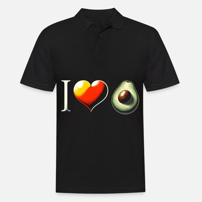 Avocado - Männer Poloshirt - Schwarz