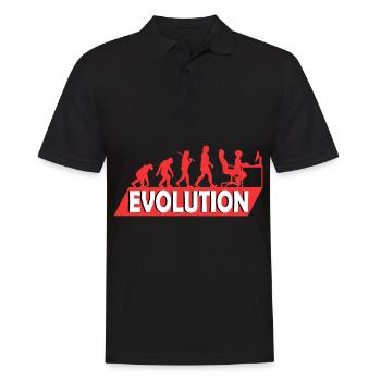 Computer Nerd Programmer Evolution funny - Men's Polo Shirt - black - Front - Kai (181cm)